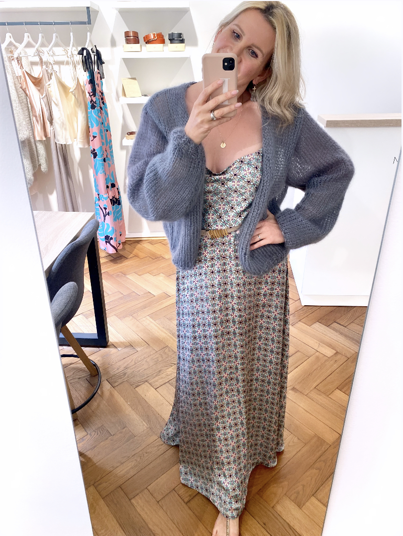 CARDIGAN MOHER S HEDVÁBÍM ZASNĚNÁ - Obrázek 4