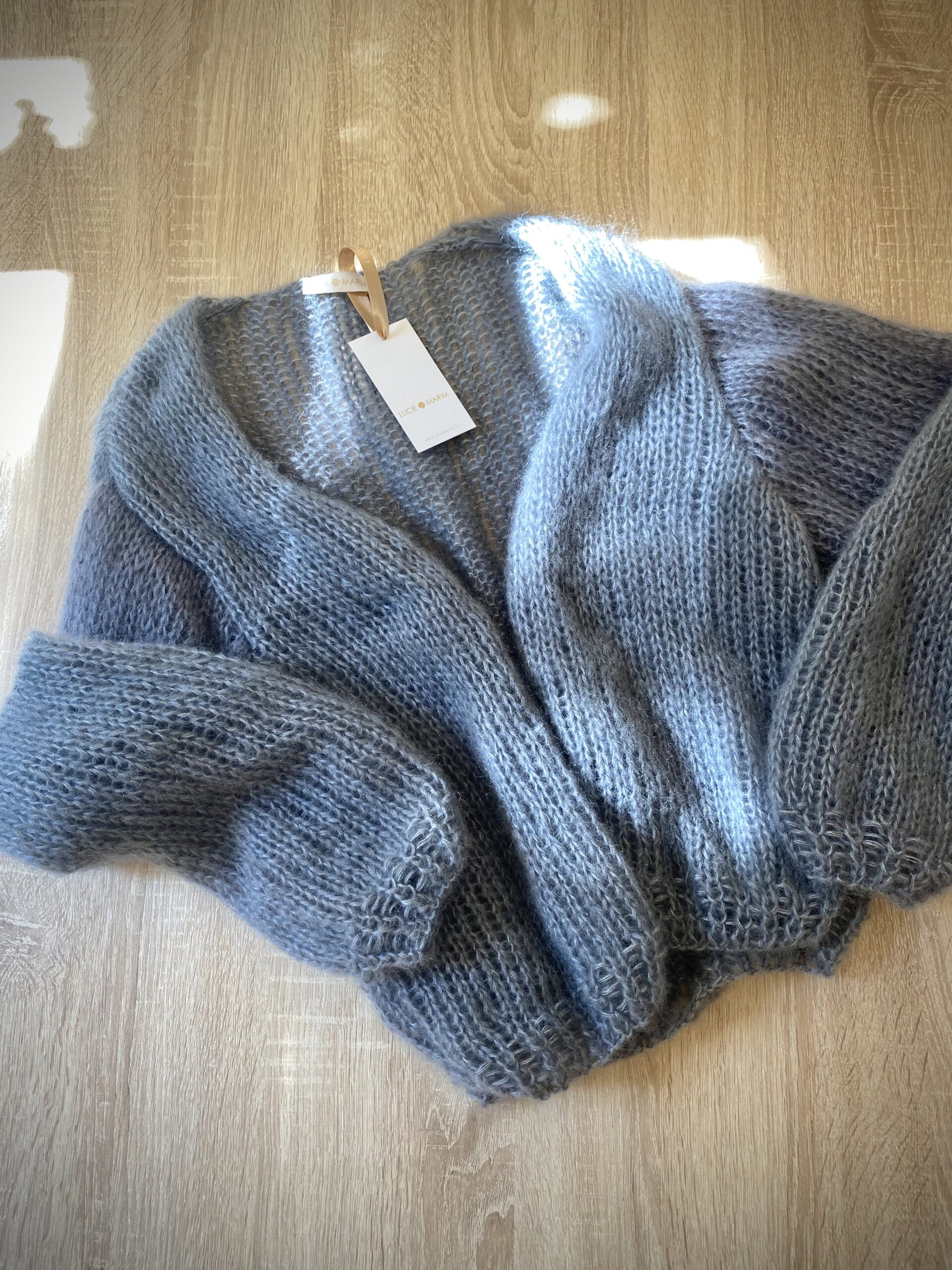 CARDIGAN MOHER S HEDVÁBÍM ZASNĚNÁ - Obrázek 3