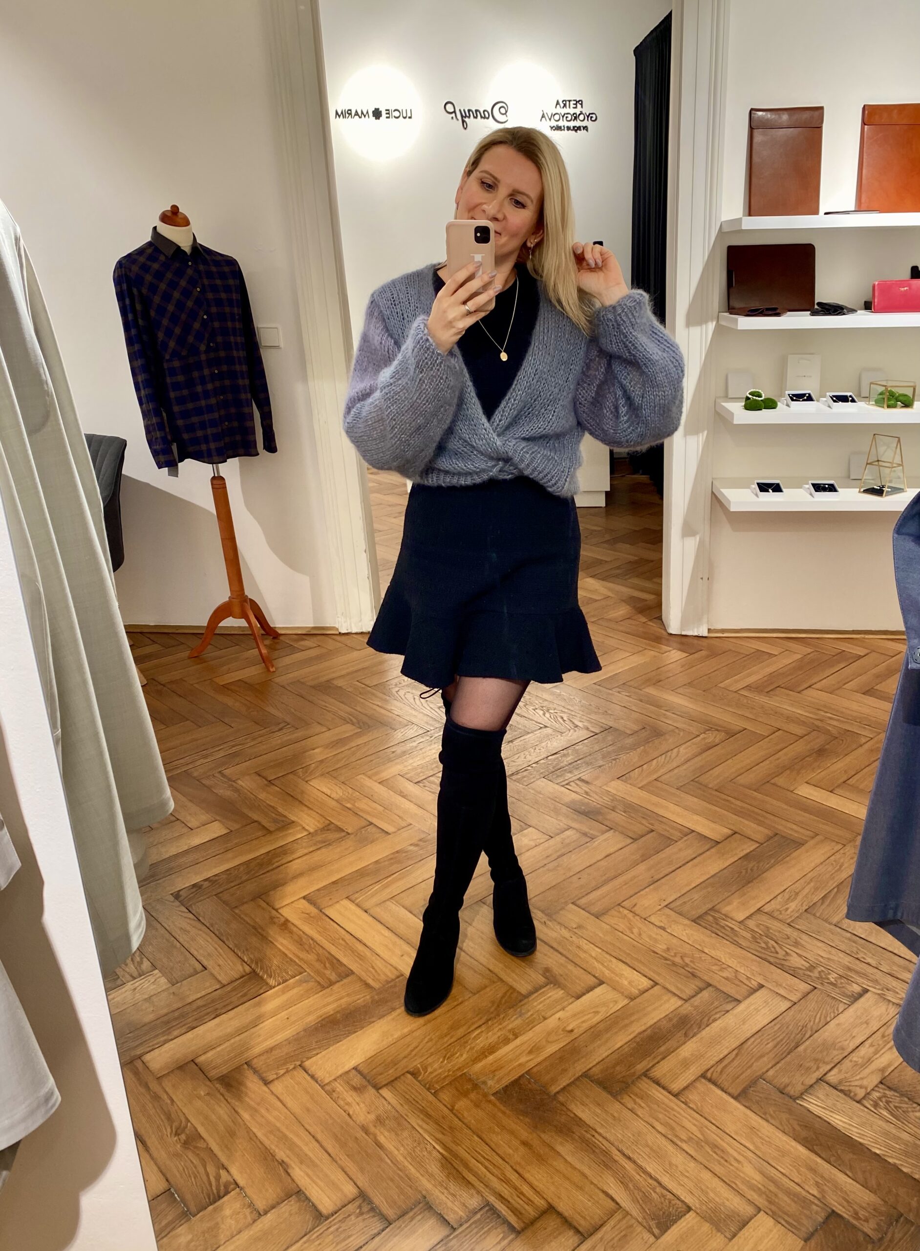 CARDIGAN MOHER S HEDVÁBÍM ZASNĚNÁ - Obrázek 5