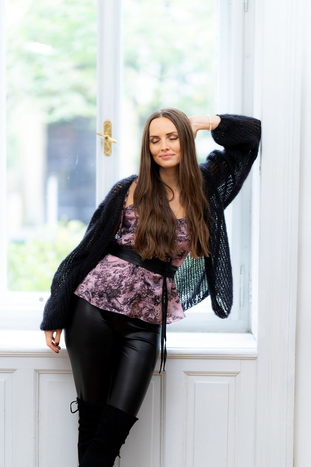 CARDIGAN MOHER S HEDVÁBÍM PŮLNOČNÍ LÁSKA - Obrázek 4