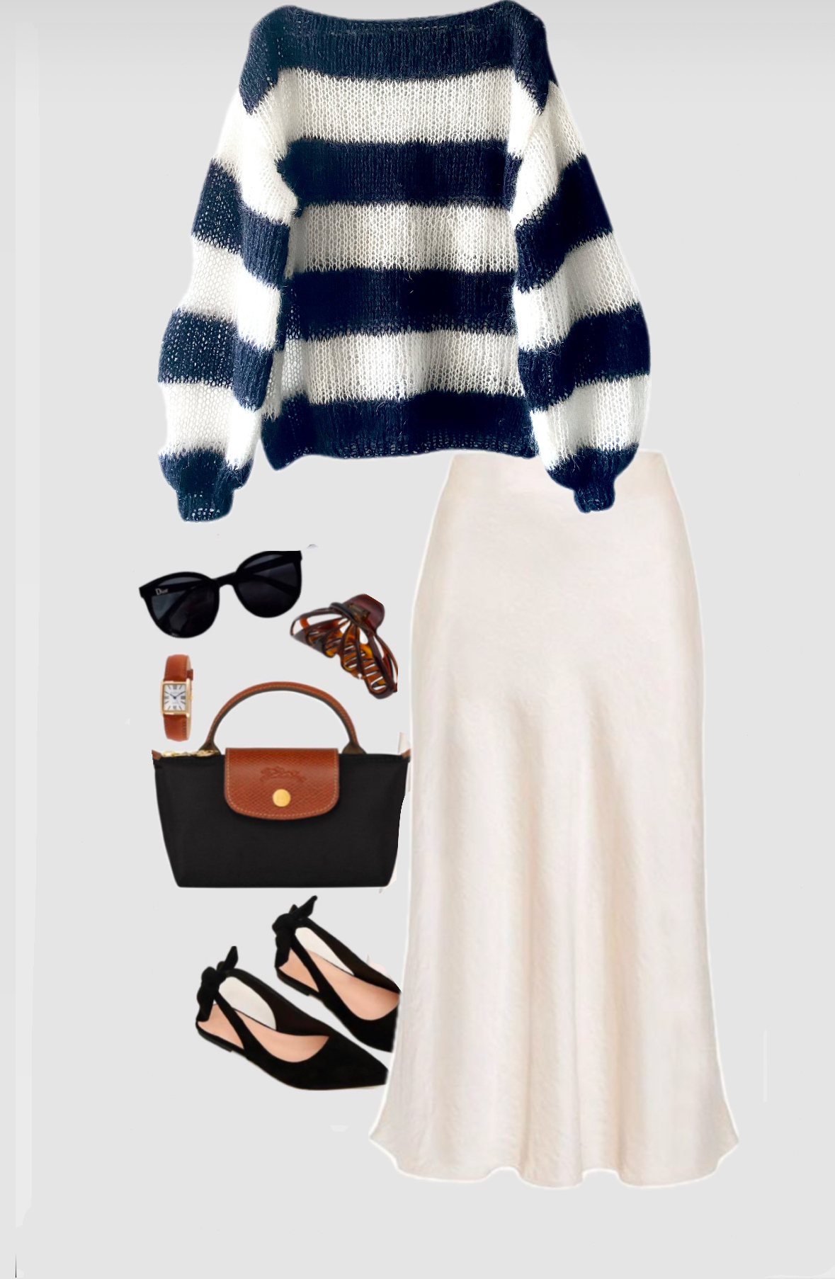 SVETR MOHER S HEDVÁBÍM HEBKOST V ČERNO/BÍLÉ - Obrázek 9