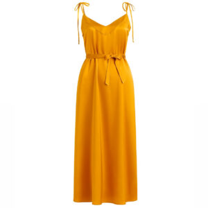 HEDVÁBNÉ JANTAROVÉ SLIP DRESS