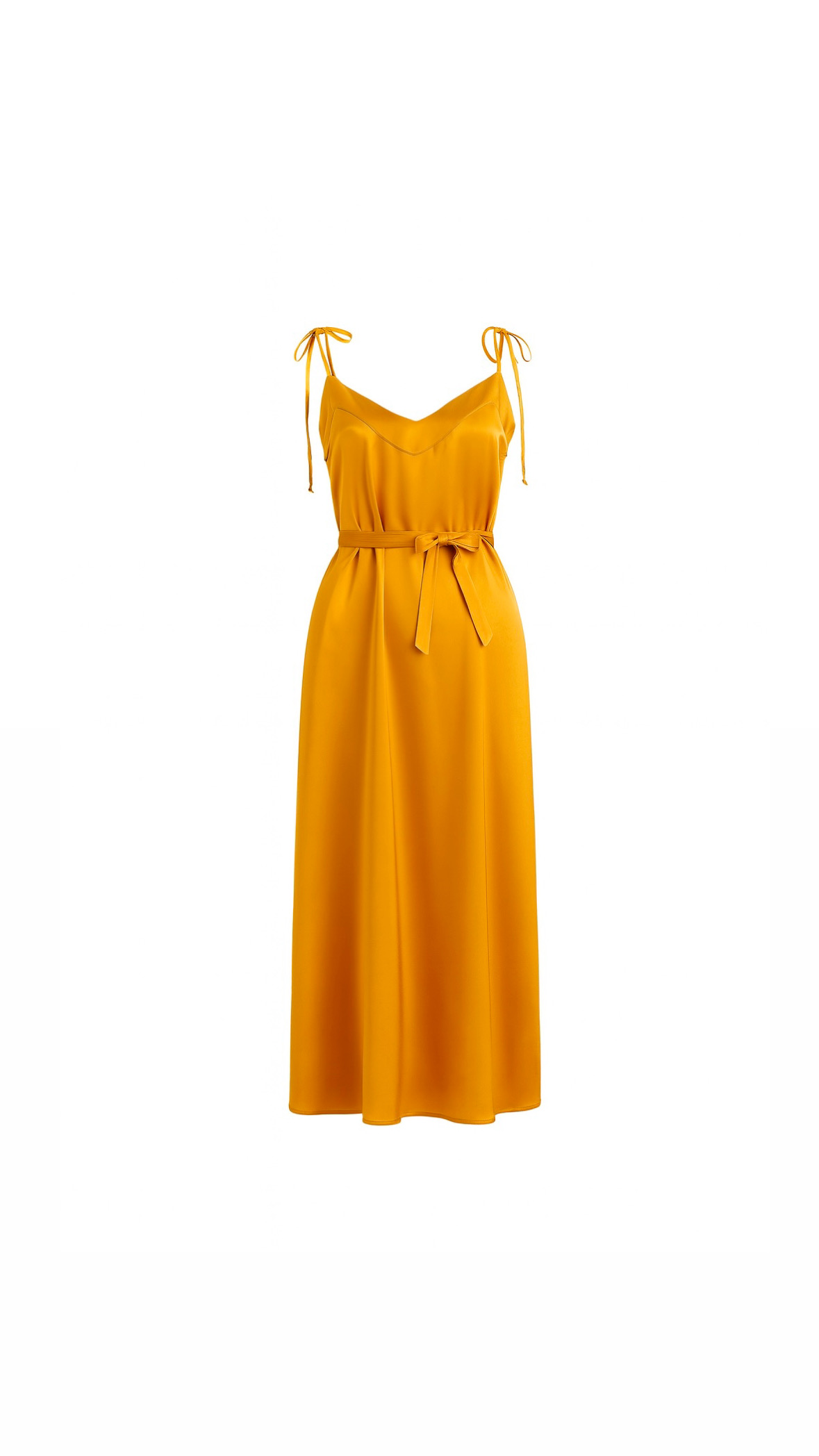 HEDVÁBNÉ JANTAROVÉ SLIP DRESS