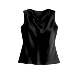 HEDVÁBNÝ TOP SE ŠIROKÝMI RAMÍNKY PŮLNOČNÍ SEN