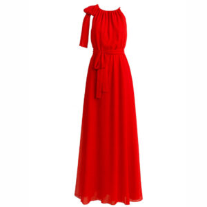 HEDVÁBNÉ ŠATY NYMPHA S MAŠLÍ ČERVENÉ