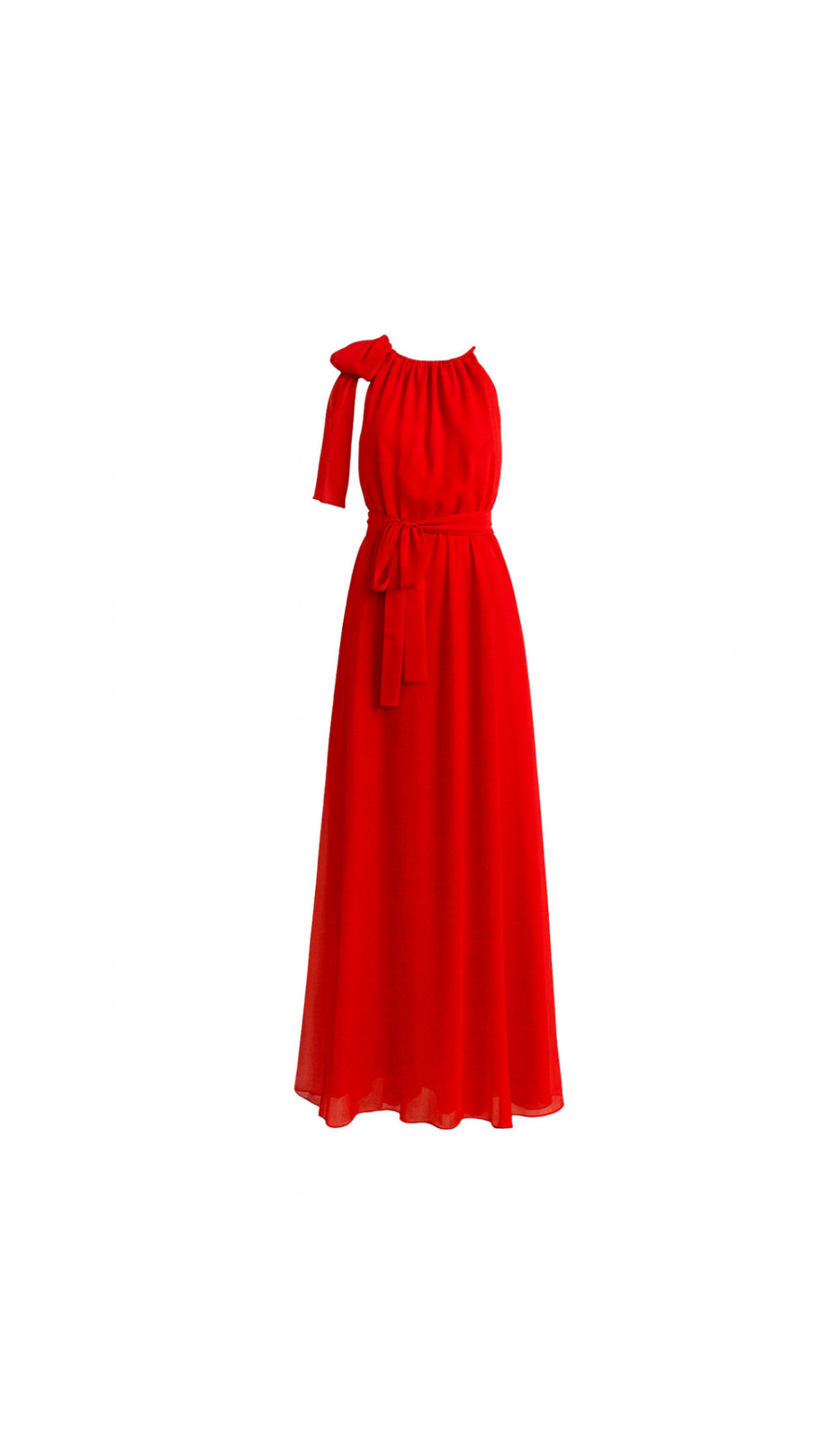 HEDVÁBNÉ ŠATY NYMPHA S MAŠLÍ ČERVENÉ