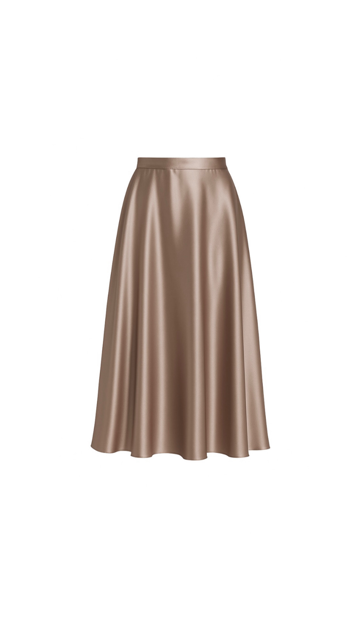 SUKNĚ S HEDVÁBÍM NĚŽNOST V MOUSE MOCCA