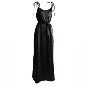 HEDVÁBNÉ SLIP DRESS ČERNÉ