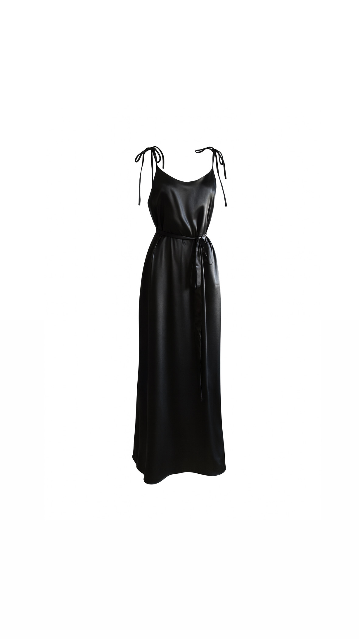 HEDVÁBNÉ SLIP DRESS ČERNÉ