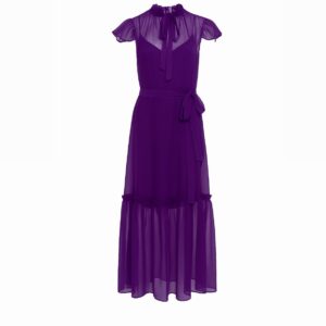 HEDVÁBNÉ ŠATY FLORANCE V MAGICKÉ FIALOVÉ