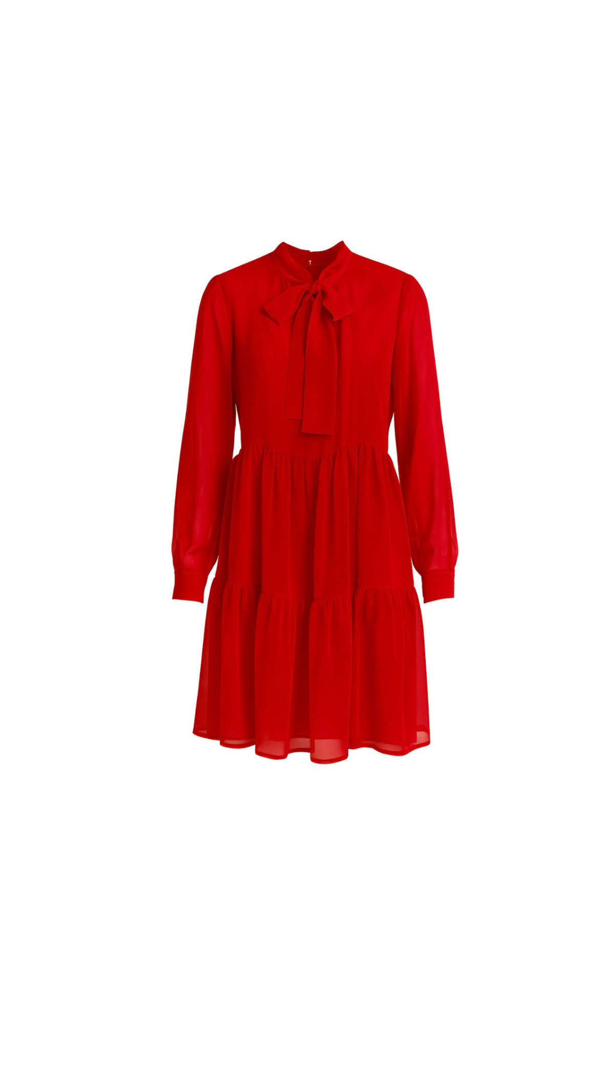 HEDVÁBNÉ ŠATY MABEL S MAŠLÍ V ČERVENÉ - Obrázek 11