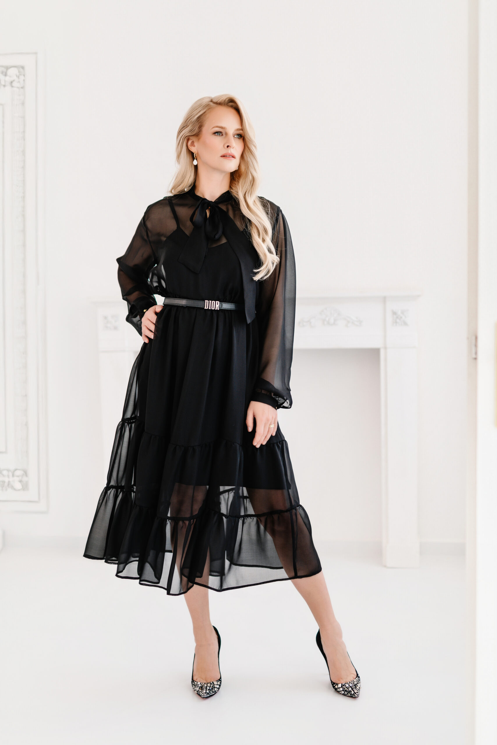 LUXURY LINE HEDVÁBNÉ ŠATY MABEL DARK MUSES - Obrázek 5