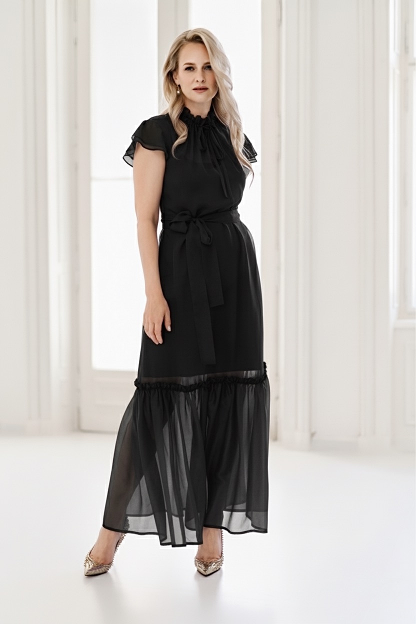 HEDVÁBNÉ ŠATY FLORANCE PŮLNOČNÍ LÁSKA