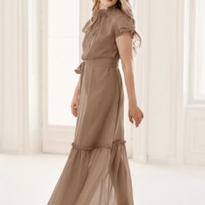 HEDVÁBNÉ ŠATY FLORANCE MOONDLIGHT SAND