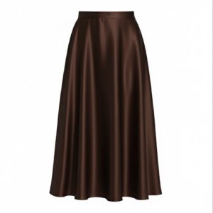 SUKNĚ S HEDVÁBÍM NĚŽNOST ESPRESSO